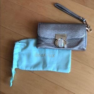 Deux Lux Gold Clutch / Wristlet with Dustbag